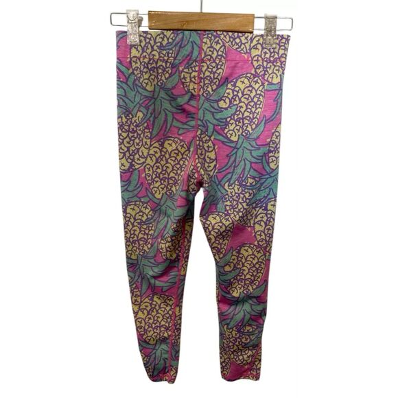 Ivory Ella Pineapple Print fold Over Waistband Capri Leggings Women/Juniors  XS - Picture 4 of 9